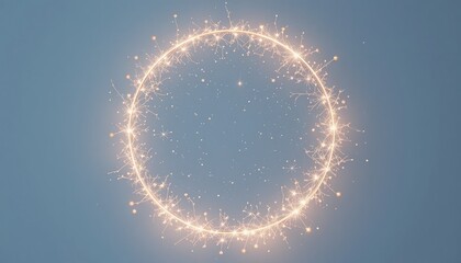 Poster - Sparkling circular light display digital art creation modern environment abstract viewpoint engaging visual concept