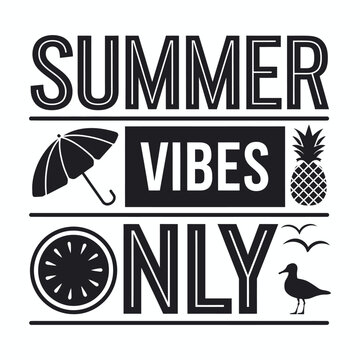 Hand drawn Summer Lettering Design.