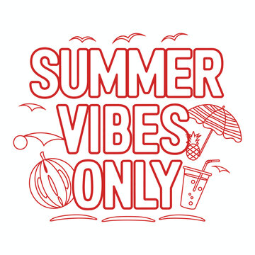 Hand drawn Summer Lettering Design.