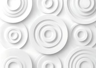 Poster - White paper embossed with large circles, a seamless pattern.