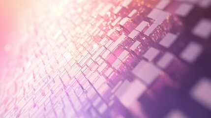 Fototapete - Soft abstract background with neutral-colored pixels creating a digital futuristic aesthetic in a modern and minimal style