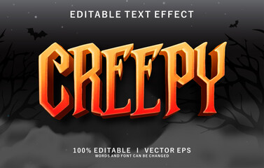 Aufkleber - creepy vector text effect with modern style design