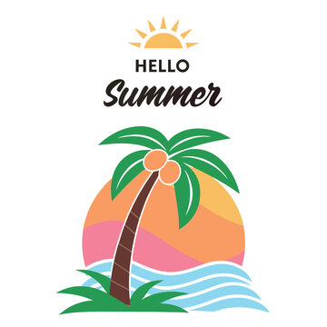          Summer vibes vector illustration.
