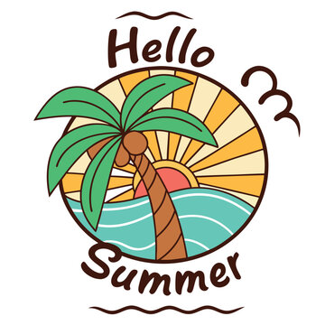          Summer vibes vector illustration.
