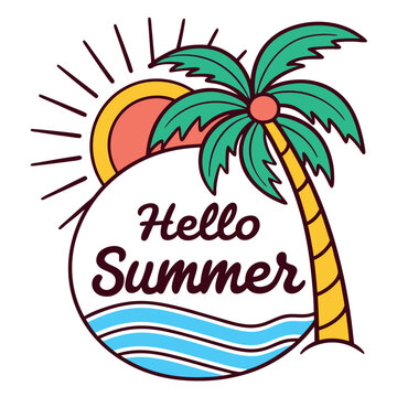          Summer vibes vector illustration.
