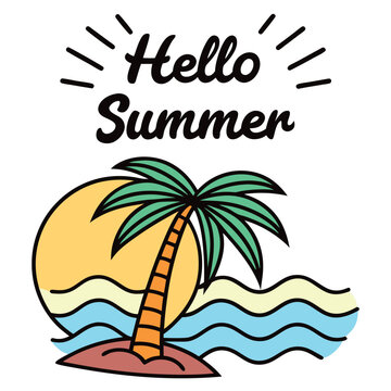          Summer vibes vector illustration.
