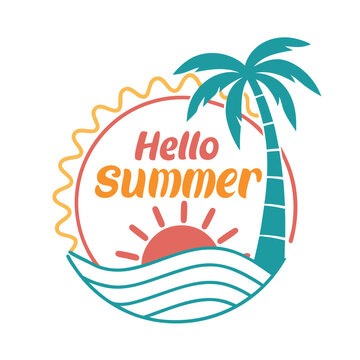          Summer vibes vector illustration.
