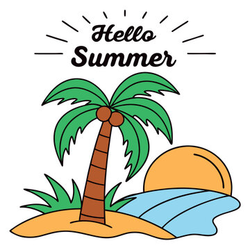          Summer vibes vector illustration.
