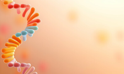 Poster - Colorful Abstract Representation of DNA Molecule Structure