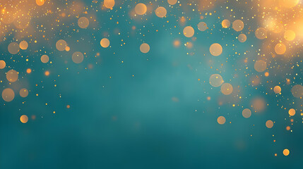Poster - Elegant Background of Gold and White Dots with Smooth Decor