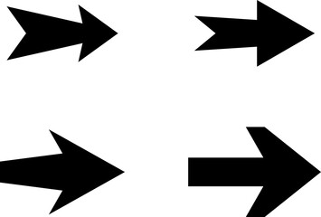 Fototapete - Arrows set. Arrow icon collection. Black arrows isolated on white. Arrow vector icon flat style