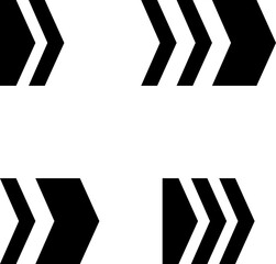 Fototapete - Arrows set. Arrow icon collection. Black arrows isolated on white. Arrow vector icon flat style