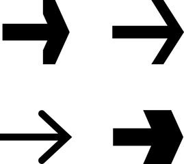 Fototapete - Arrows set. Arrow icon collection. Black arrows isolated on white. Arrow vector icon flat style