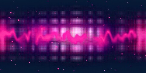 Poster - a pink background with a bright light shining on it