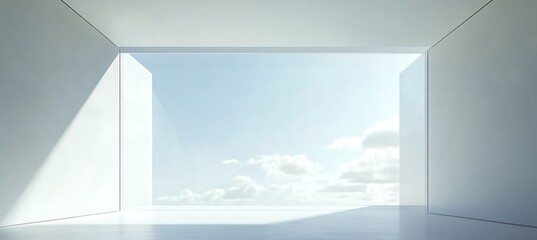 Poster - A business presentation with a large blank digital screen