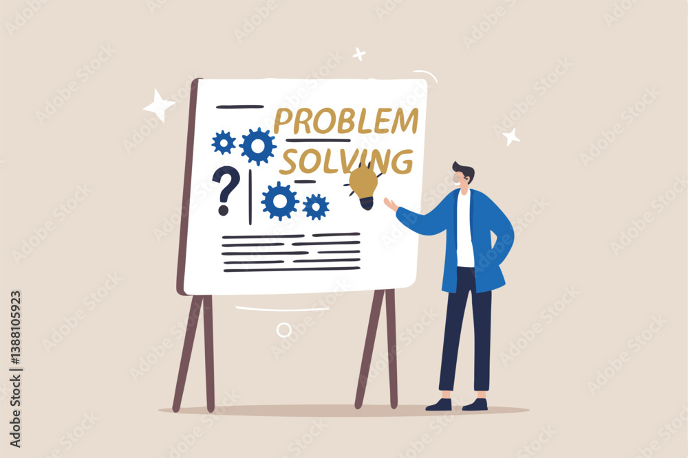 Solving Difficult Problems Problem solving skill, idea to solve difficulty challenge, process or ...