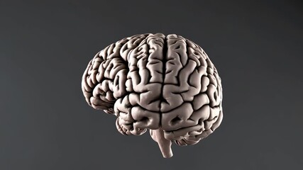 Poster - Simple Human Brain Rotating in 3D Rendered Visualization