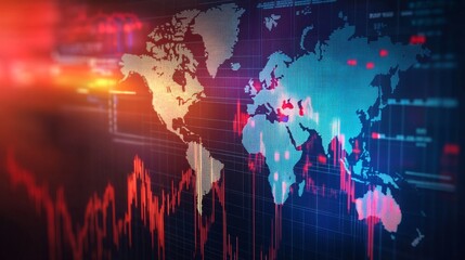 Poster - global market trends analysis digital landscape infographic visualization data-driven insights moder
