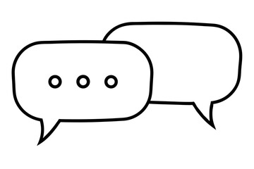 Poster - chat icon on white background