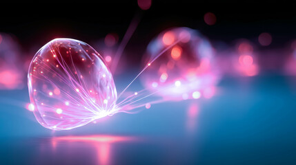 Poster - Exploring the ethereal world of dopamine boosts through vibrant energy and glowing connections