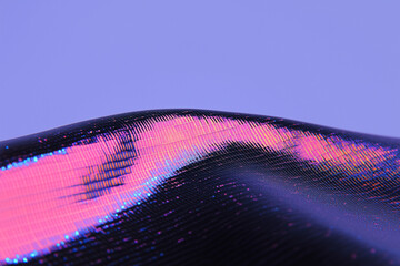 Poster - Iridescent Waves of Color: A mesmerizing close-up of an abstract, flowing form, where light dances across the surface creating an ever-changing tapestry of vibrant hues and patterns.