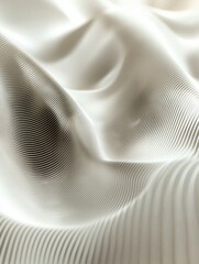 Leinwandbilder - Elegant parallel lines create a subtle three-dimensional optical illusion in soft monochrome shades