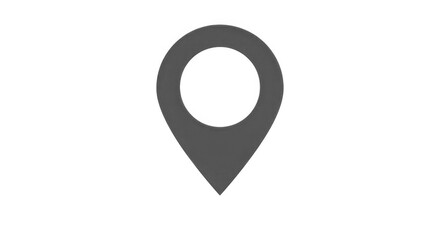 a single red location pin with a circular cutout on a plain field