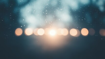 Wall Mural - enchanted night lights bokeh background