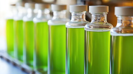 Poster - Assembly line producing energy drinks with synchronized filling and labeling stages.