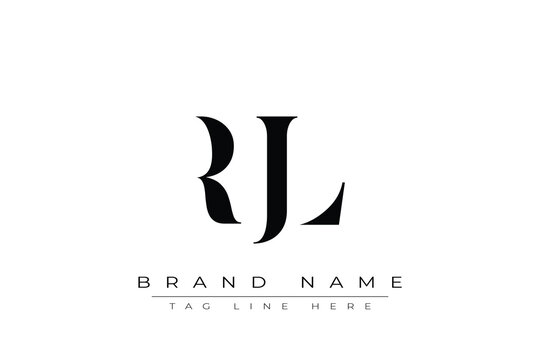 RJL abstract letter logo design. This logo is designed by three abstract letters.