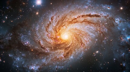 Wall Mural - Exploring the majestic galaxy spiral nebula  a journey through the cosmic vortex of deep space