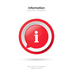 Leinwandbilder - Information, help, hint, tip, annotation, alarm, warning bubble speech notice icon symbol sign on isolated white background