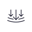 © nexusby - pressure impact icon, line vector pictogram