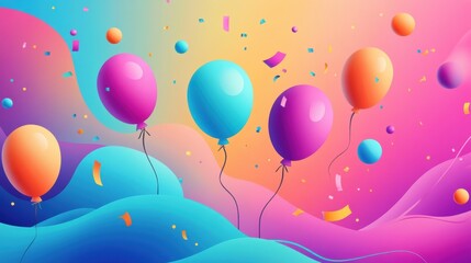 Poster - Celebrate with style using this vibrant modern party logo featuring abstract icons and minimal typography designed for any festive occasion