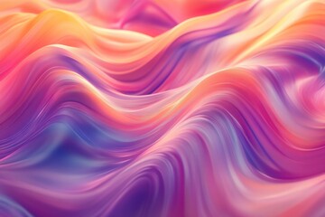 Fototapete - Surreal abstract background with glowing energy waves illustrating movement and weight loss in vibrant warm colors