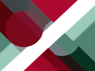 Poster - Abstract artwork featuring geometric shapes and vibrant colors in modern style