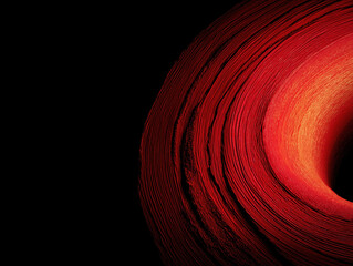 Poster - Vivid red spiral design creating a mesmerizing visual effect on a dark background