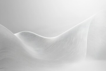 Leinwandbilder - Sleek geometric pattern with thin white lines creating a smooth aesthetic on a soft gray background in minimalist digital art