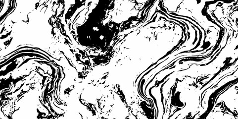 Poster - Abstract grunge splatter silhouette decoration black and white wavey stylized topographic lines in contour map background.	