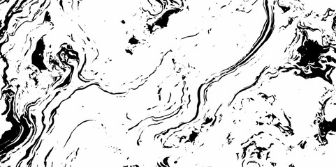 Poster - Abstract grunge splatter silhouette decoration black and white wavey stylized topographic lines in contour map background.	