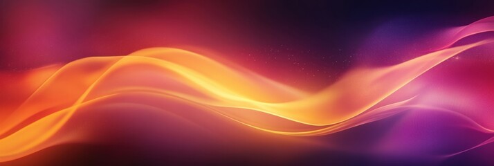 Fototapete - Surreal abstract background featuring glowing energy waves representing movement and weight loss in bright warm colors with smooth fluid forms