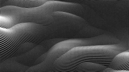 Poster - point wave noise texture. abstract dot background. technological cyberspace background.