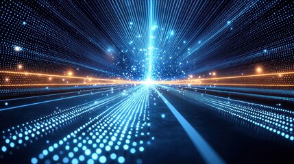 Fototapete - Digital Highway: A Journey into the Technological Future