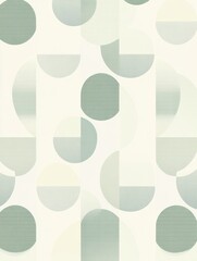 Fototapete - Geometric pattern featuring minimalist thin-lined circles and soft neutral gradients for a modern aesthetic in contemporary design