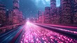 © Cumam - Neon Cityscape: Futuristic Highway at Night