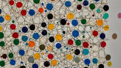 Poster - colorful abstract art featuring vibrant circles and intricate lines generative ai