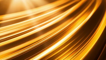 Poster - golden abstract background smooth flowing lines of elegance and warmth with shimmering light, creati