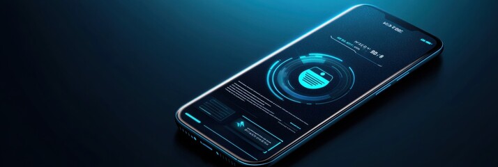 Aufkleber - Modern smartphone showcasing advanced digital wallet interface with sleek design and ambient lighting for financial technology innovation