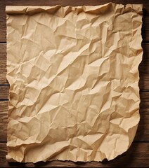 Aufkleber - Aged Paper Texture, Vintage Parchment Background. Old Crumpled Paper, Ideal For Historical Designs. Beige Textured Paper Surface. Rustic Paper For Artistic Projects.
