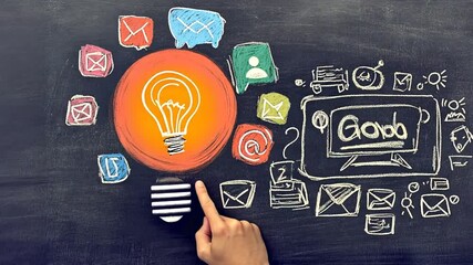 Poster - Engage in Social Media With Creative Light Bulb Ideas Generative AI